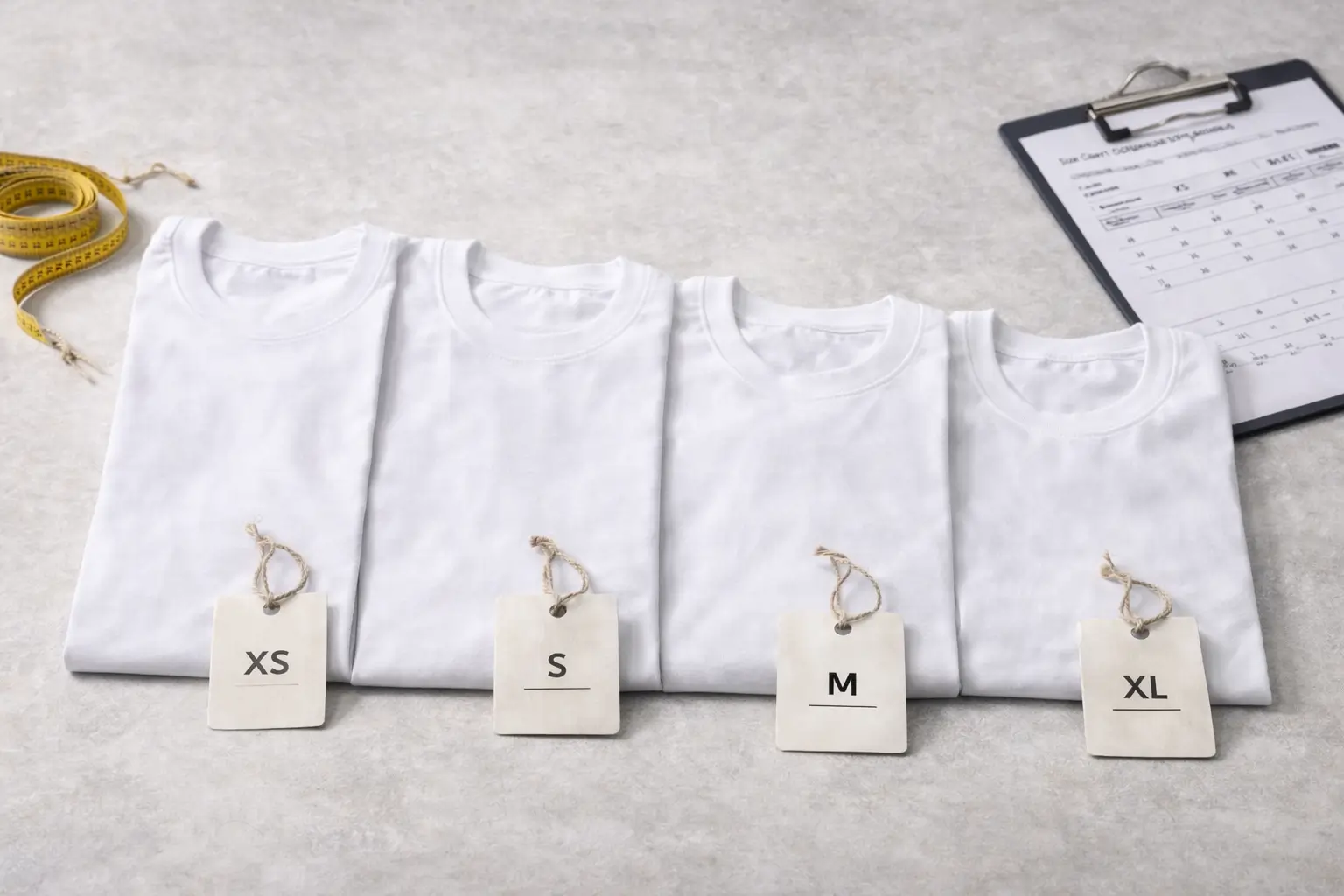 Guía de tallas para camisetas personalizadas con medidas y referencias